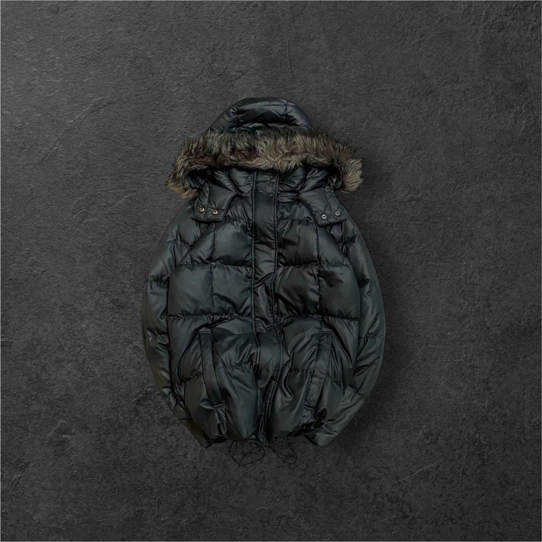 00s old uniqlo ファー ダウンジャケット y2k 平成 グランジ - メルカリ