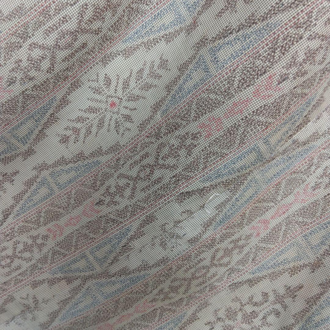 白大島紬着物ら、バイアス仕立てロングフレアーワンピース M寸 - メルカリ