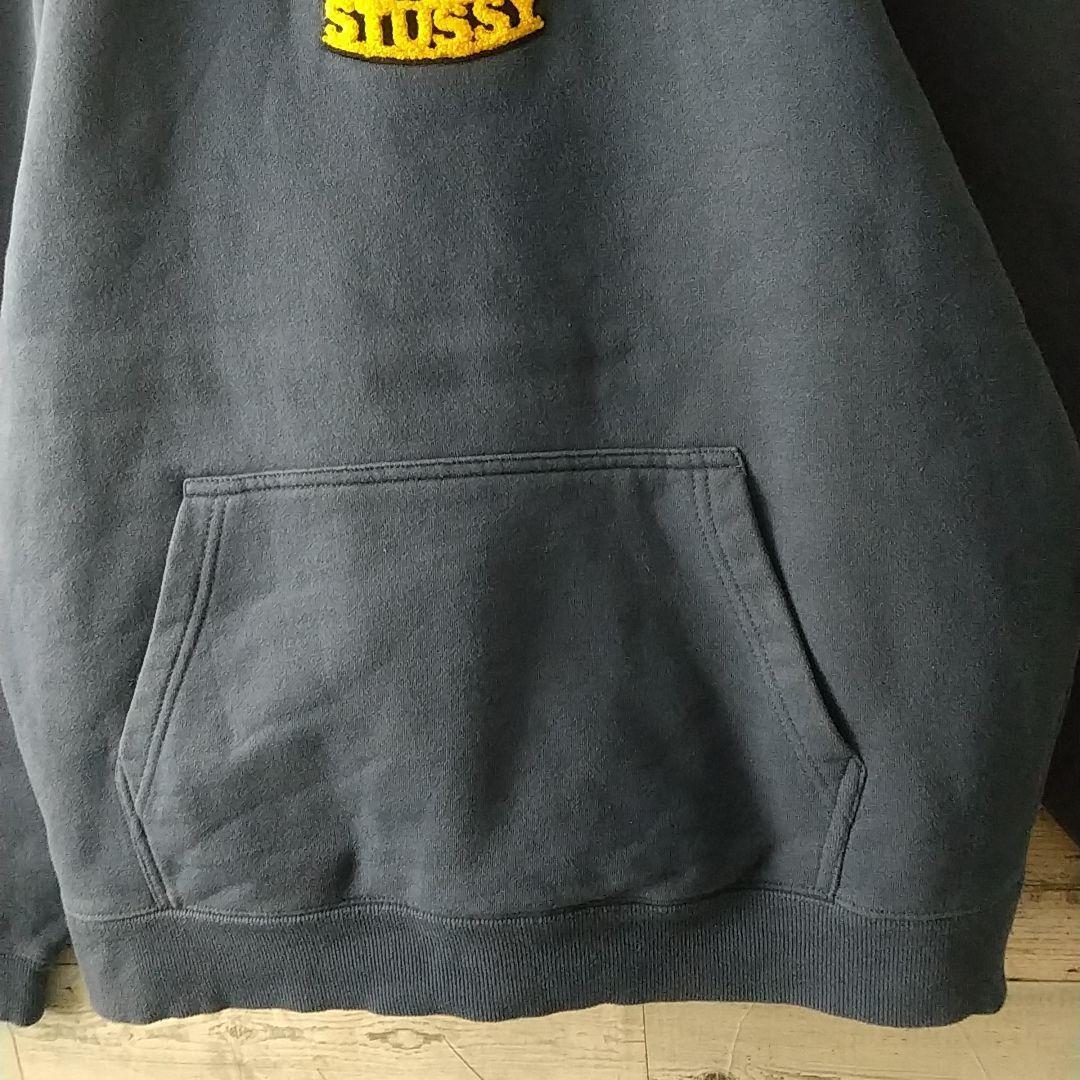 希少カラー☆ステューシー 刺繍 クラウン パイルロゴ パーカー L相当