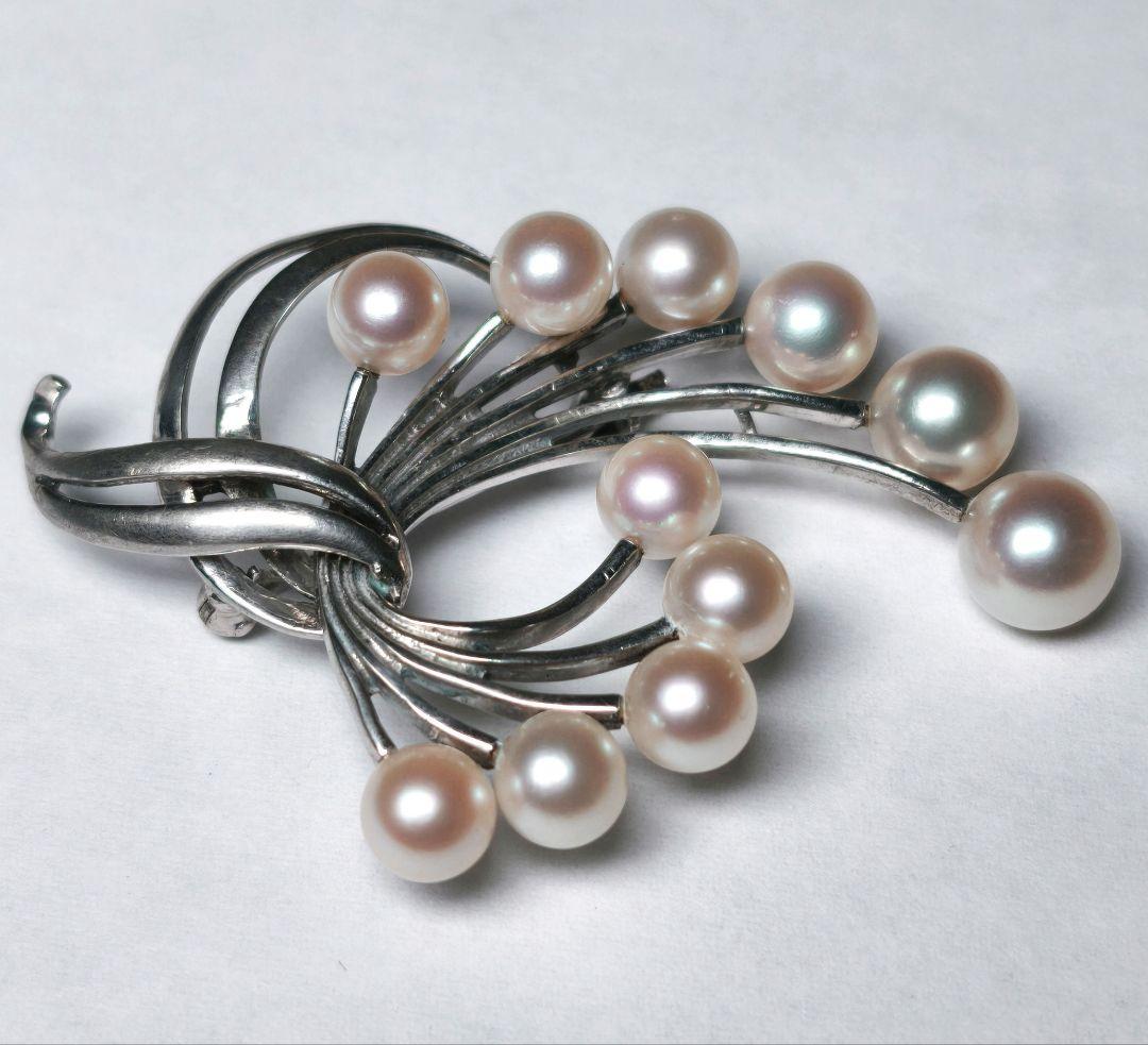 美品 最高級】ミキモト ブローチ パール 花束 11珠 皇室御用達 正規品