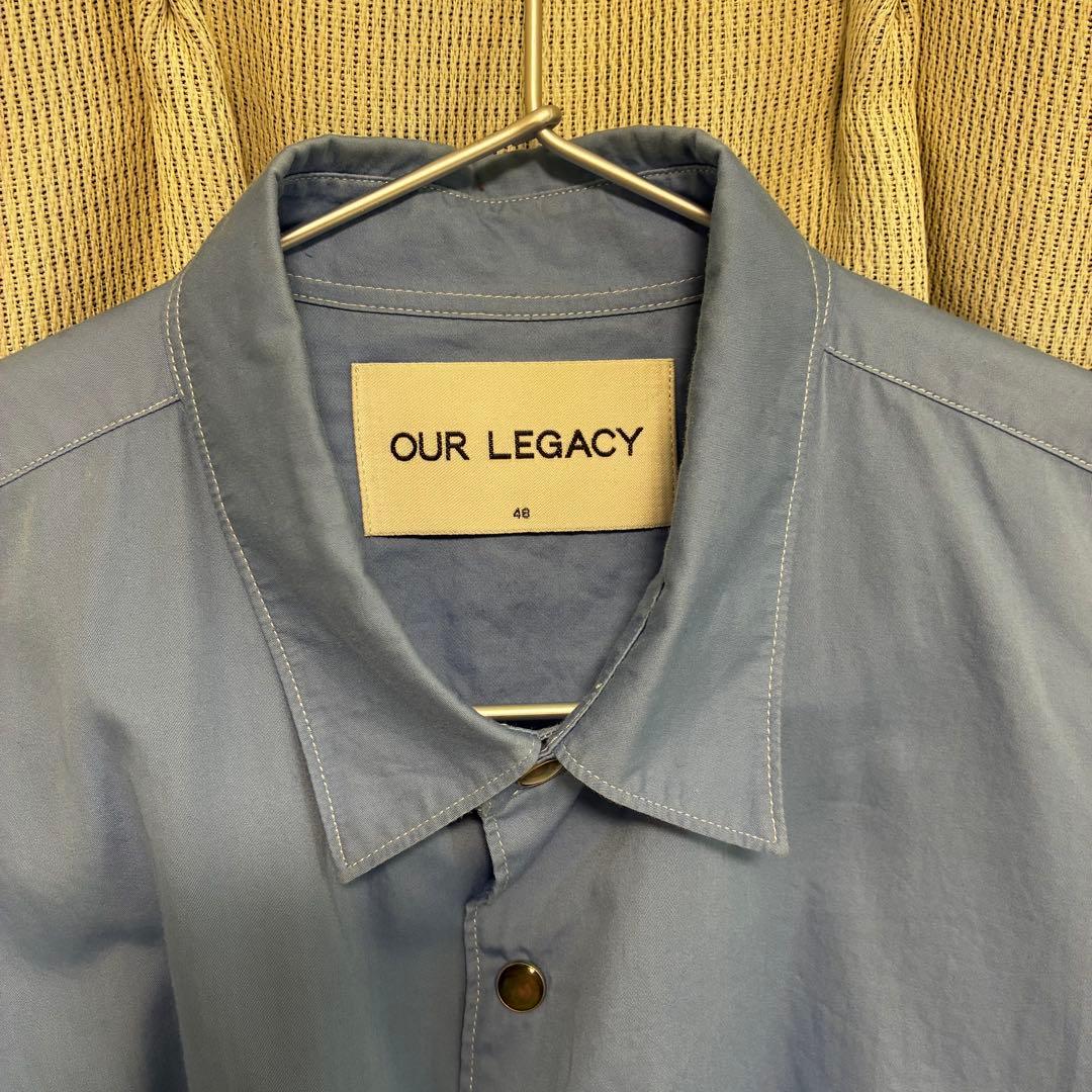 OUR LEGACY shirt シャツ スナップボタン sax blue 48 - メルカリ