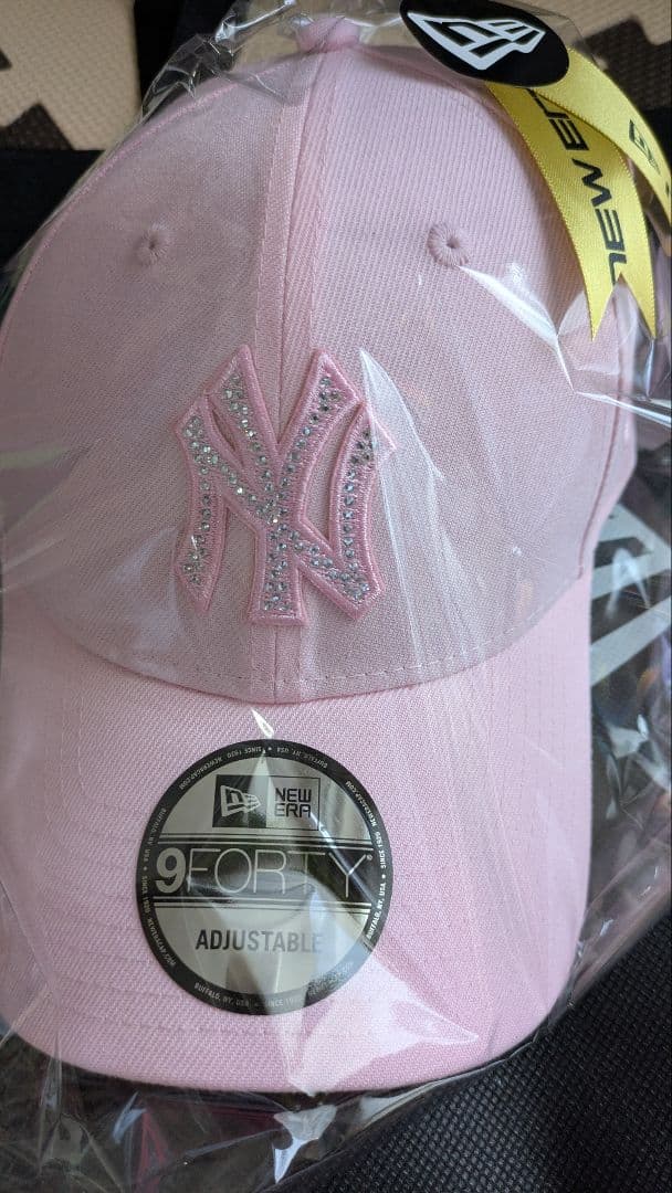 9FORTY ニューエラ ヤンキース ラインストーン キャップ ピンク 新品