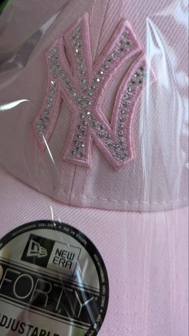 9FORTY ニューエラ ヤンキース ラインストーン キャップ ピンク 新品