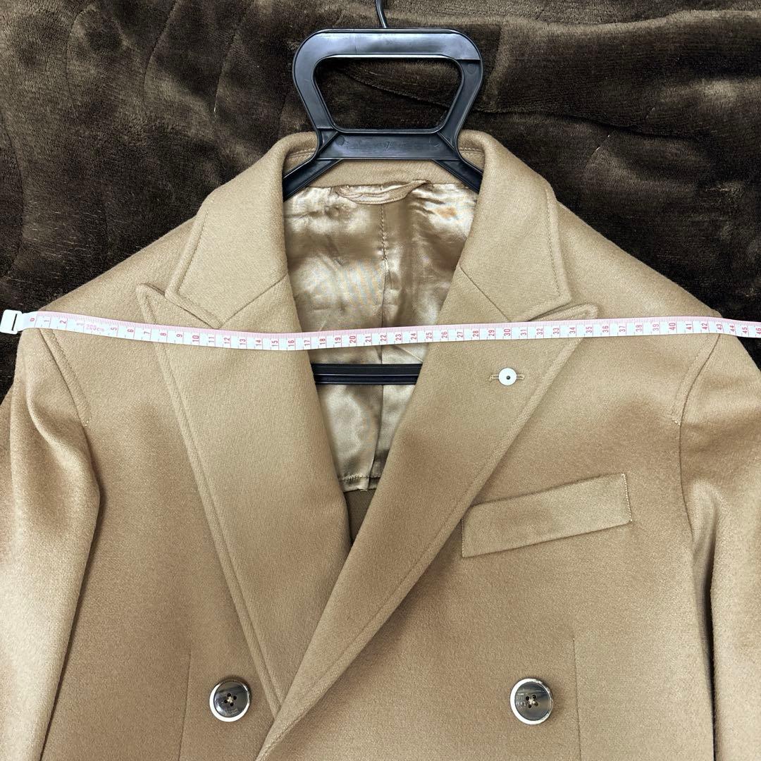 極美品☆L.B.M.1911 ダブルチェスターコート ウール　キャメル　48