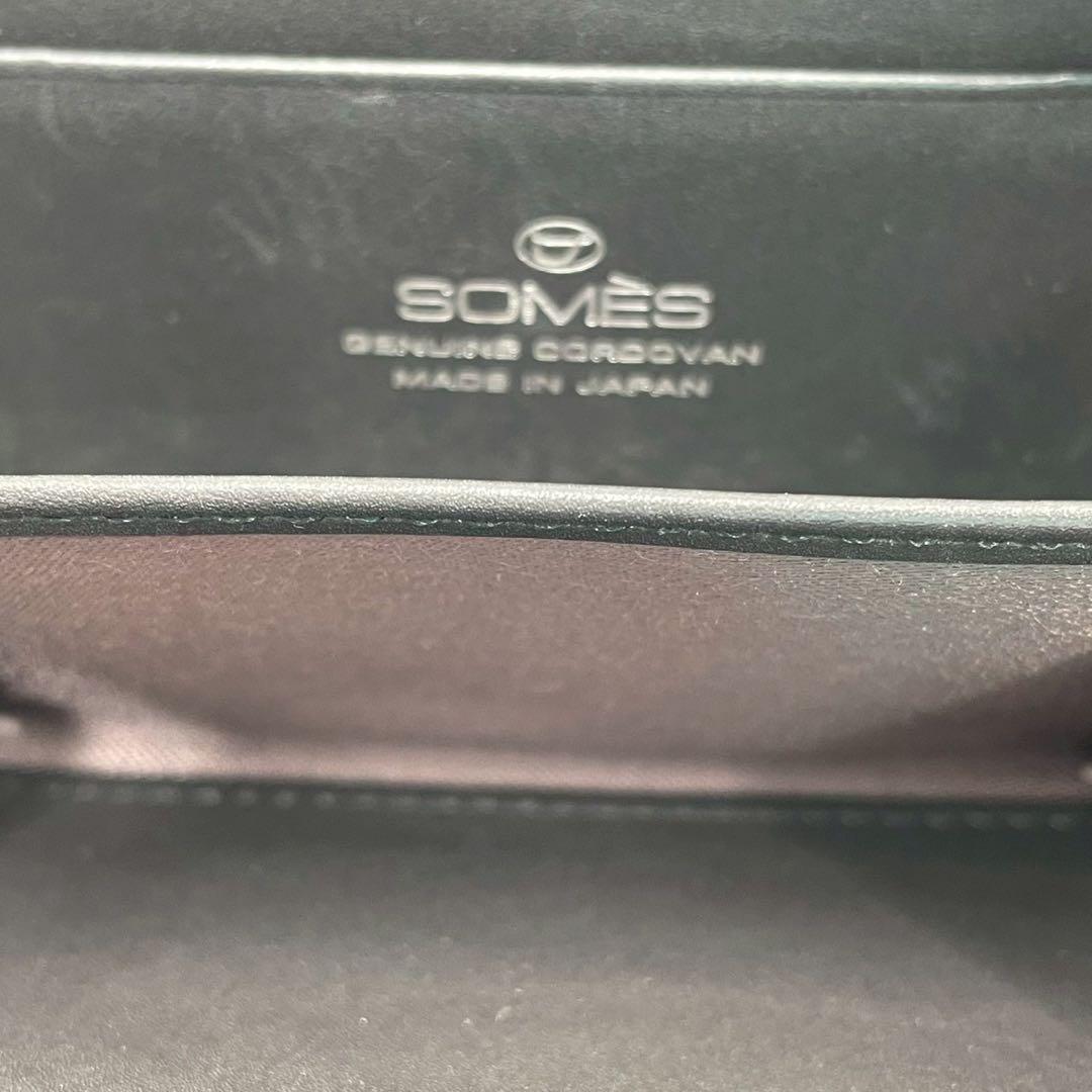 美品 ソメスサドル コードバン コンパクトウォレット L字ファスナー