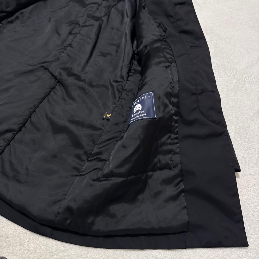 未使用級 シップス ステンカラーダウンコート ブラック M komatsu 秋冬