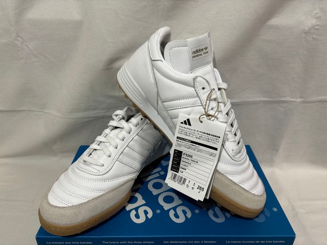 adidas mundial team rs white 26.5 ムンディアル - メルカリ