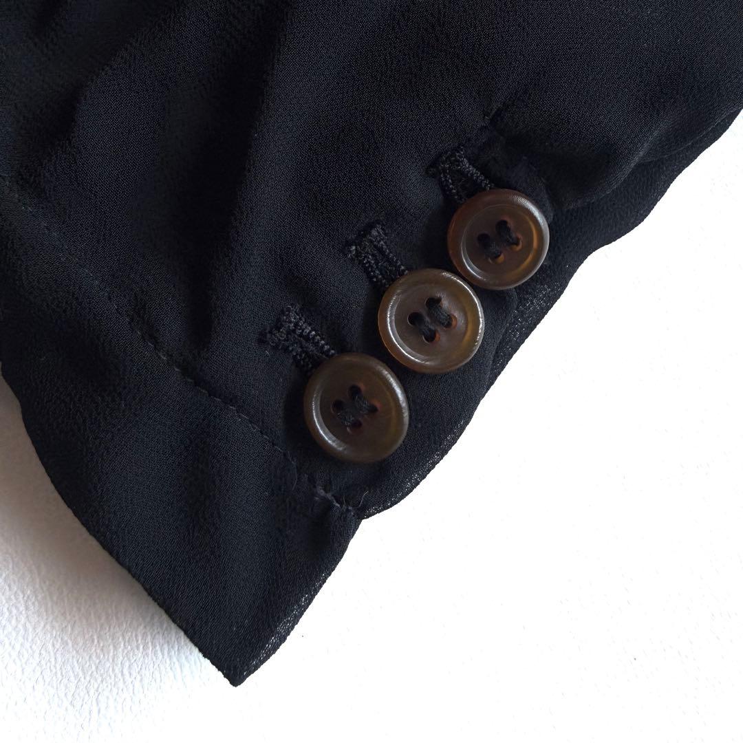 《新品》 コムデギャルソン コムコム ポリ縮 フリル ノーカラージャケット M