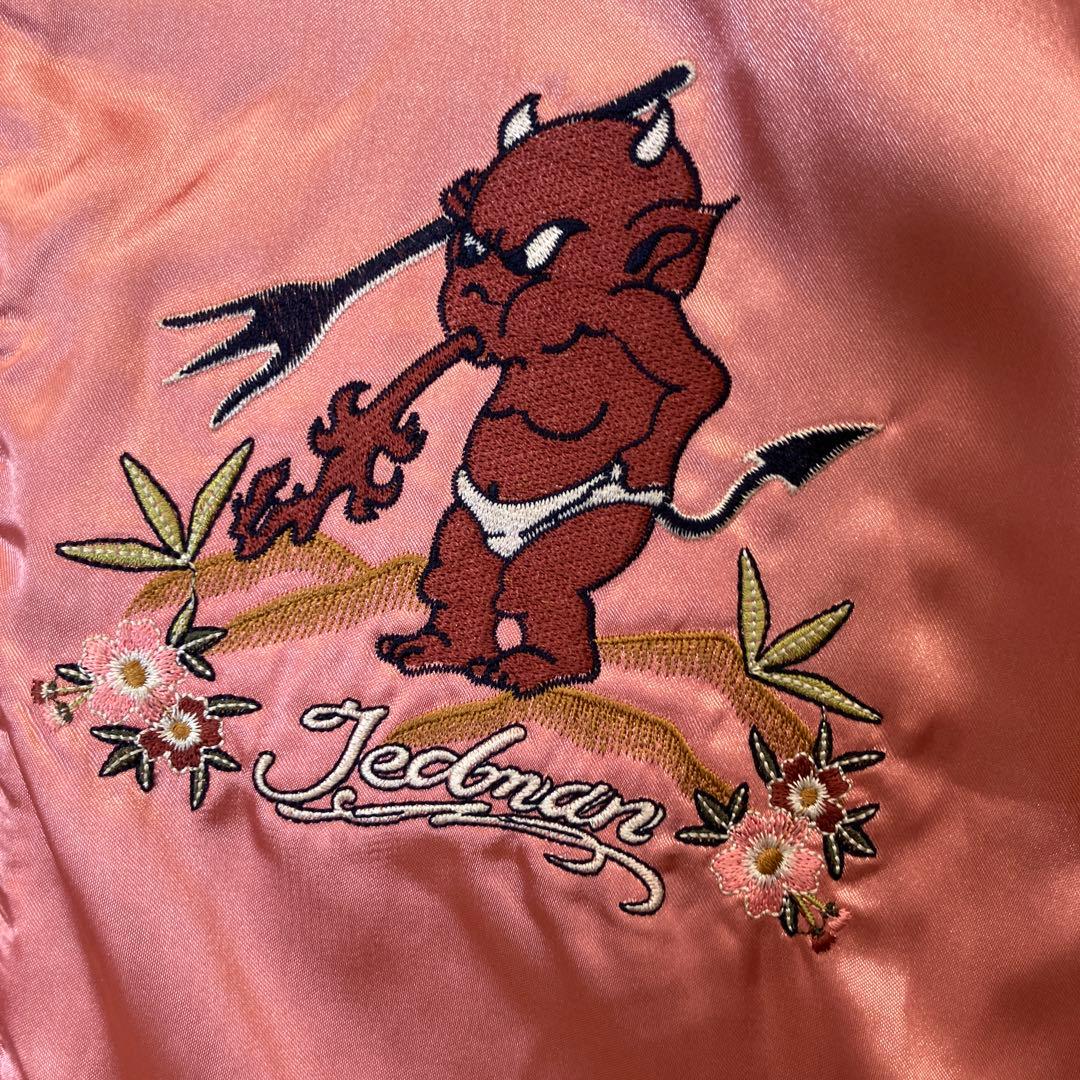 Tedman's スカジャン 赤い悪魔刺繍44 XL
