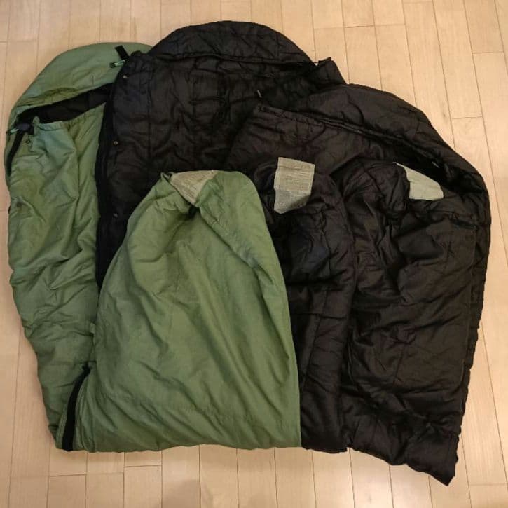 米軍　USMC 放出品　モジュラースリーピングバッグ　寝袋 DEADSTOCK】U.S.Marine Corps 3 Season Sleep System Full Set 