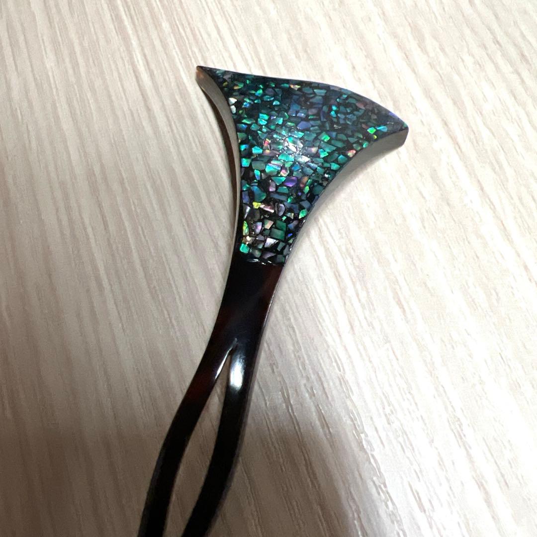 新品 未使用】七色の美 本鼈甲 鼈甲 螺鈿 らでん かんざし 簪 - メルカリ
