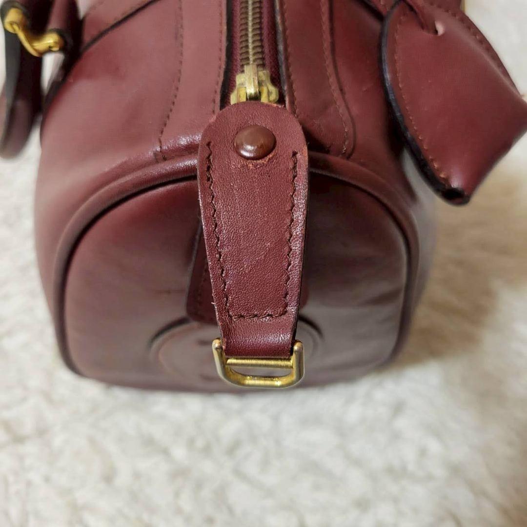 正規品 カルティエ ミニボストンバッグ マストライン レザー 金具