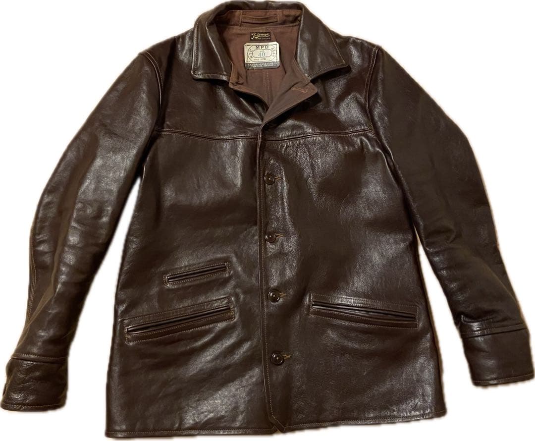 COLIMBO レザー カーコート ストックマンズコート サイズL 40 馬革