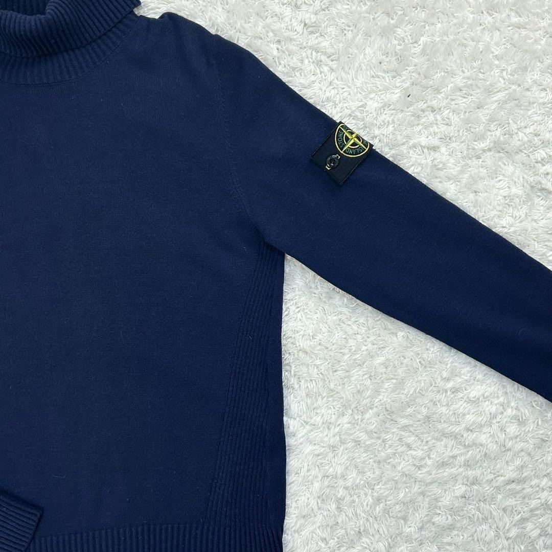 5652【美品】ストーンアイランド☆タートルネックセーター 人気ロゴ