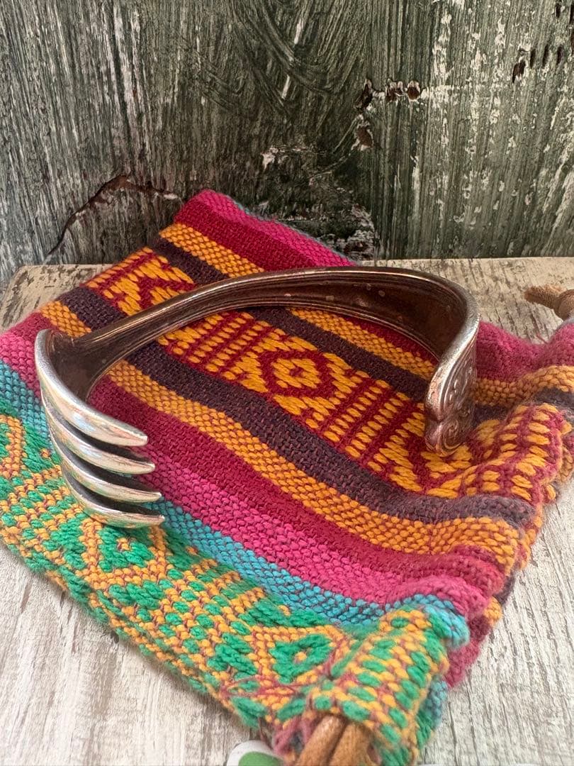 オールドティファニー　フォークバング 一点物 希少 オールド品 Tiffany&Co ティファニー フォーク バングル