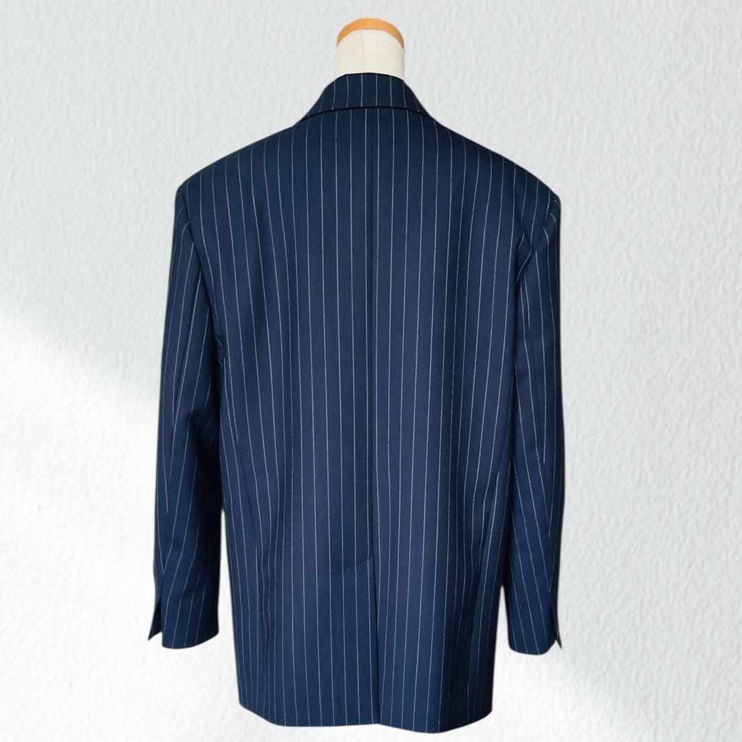 SANDRO サンドロ ネイビー ジャケット 36 紺 ピンストライプ - メルカリ