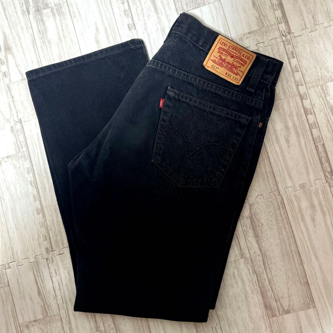良品】Levi's 517 ブラックデニム USA企画 メキシコ製 W36 - メルカリ