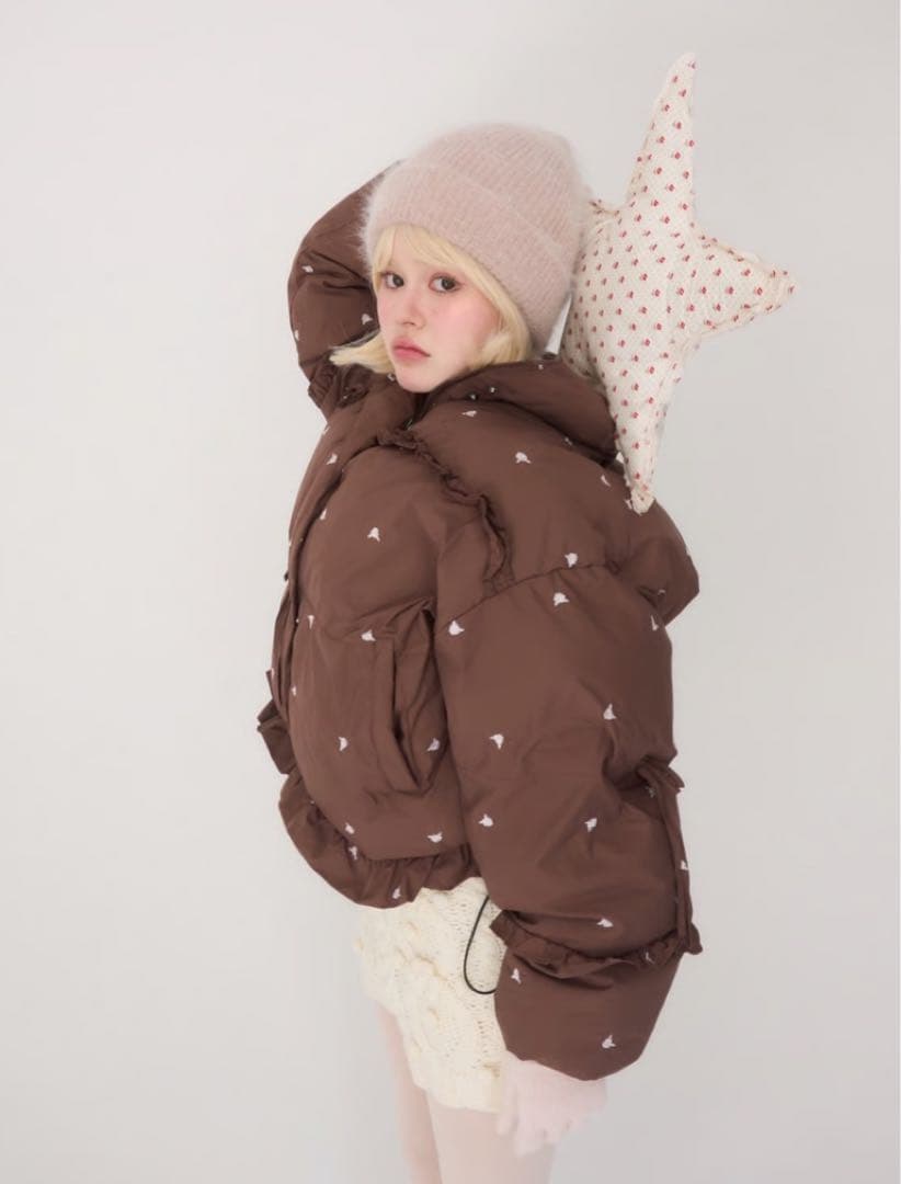 rose frill down jacket sovisoon - メルカリ