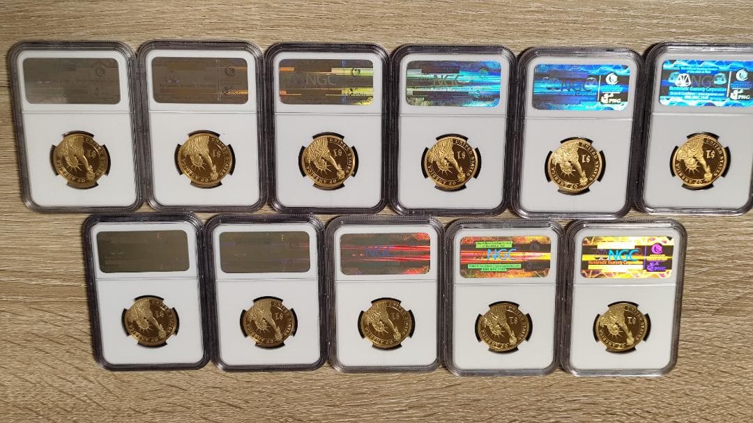 まーちゃん様専用 NGC PF69/70☆アメリカ 5-15代大統領 1ドル