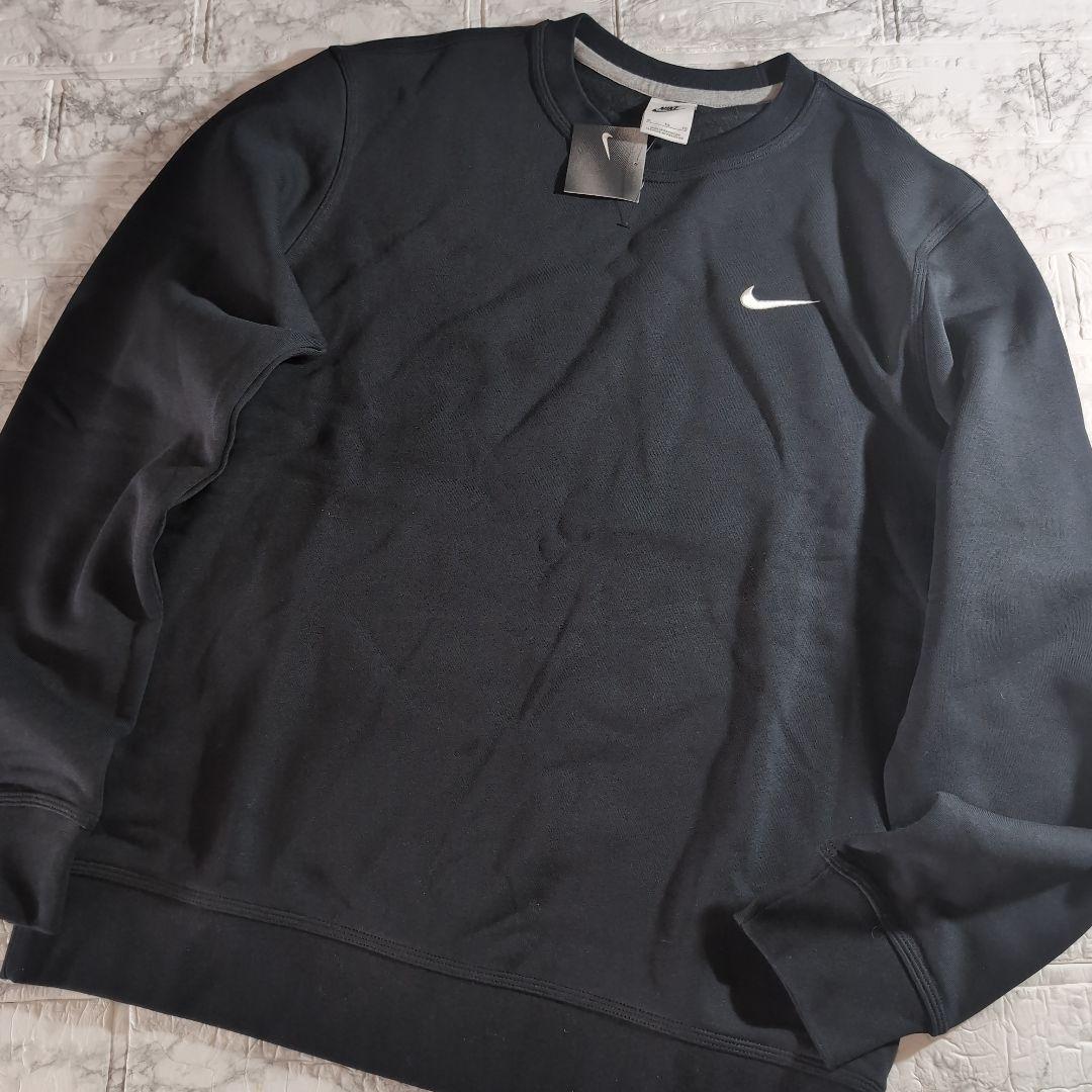 Nike 刺繍ソロスウッシュブラック セットアップ XL 黒 上下 ① - メルカリ