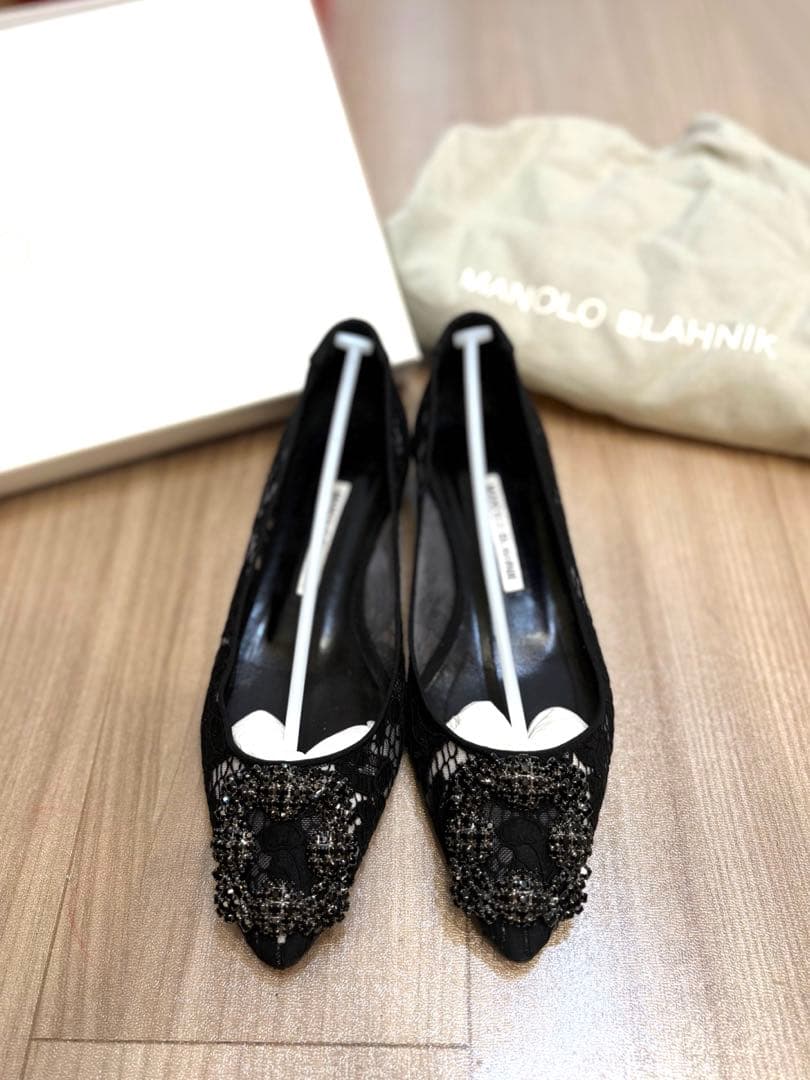 極美品】マノロブラニク 36 ハンギシフラット レース - メルカリ