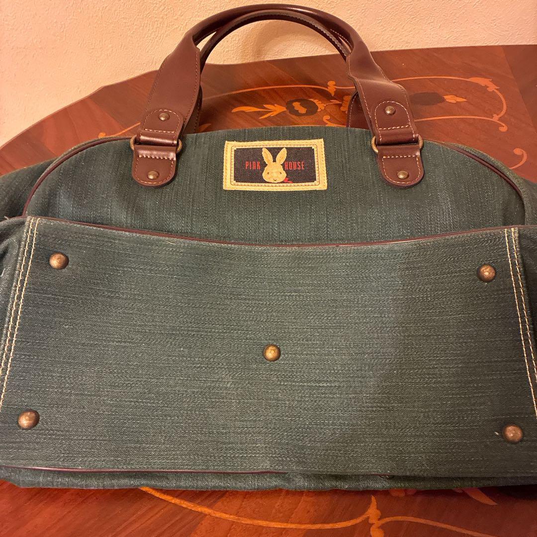 ☆1日限定値下‼️美品希少☆PINK HOUSE ウサギ刺繍 ボストンバッグ