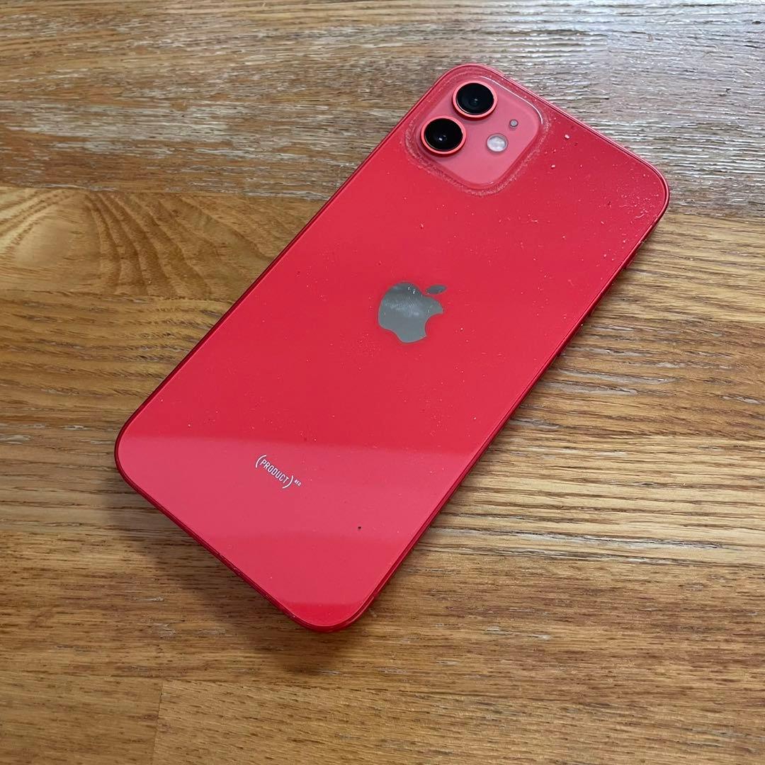 iPhone 12 レッド 256 GB au - メルカリ