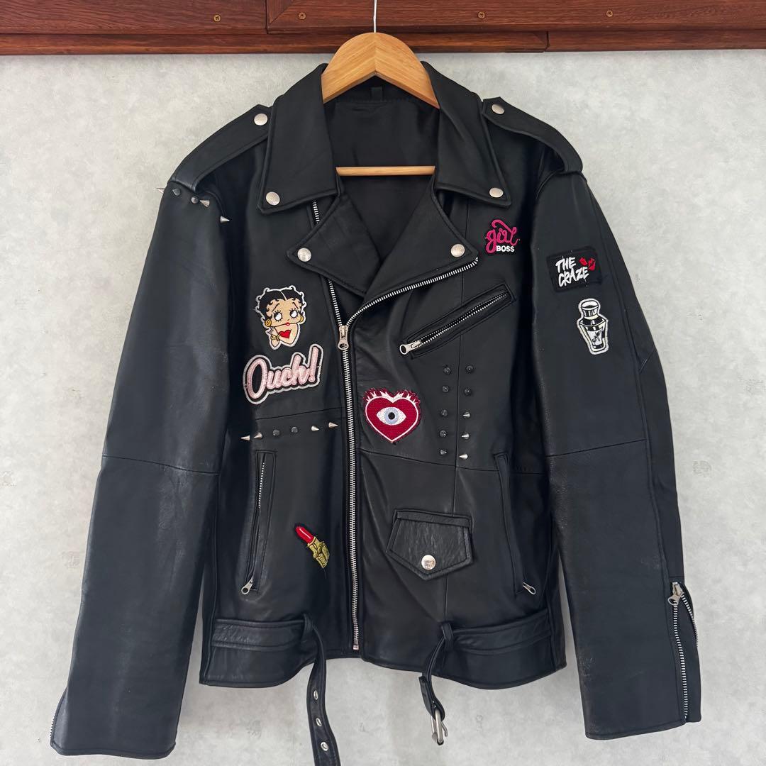 ベティ・ブープ 本革 レザージャケット ライダースジャケット 美品