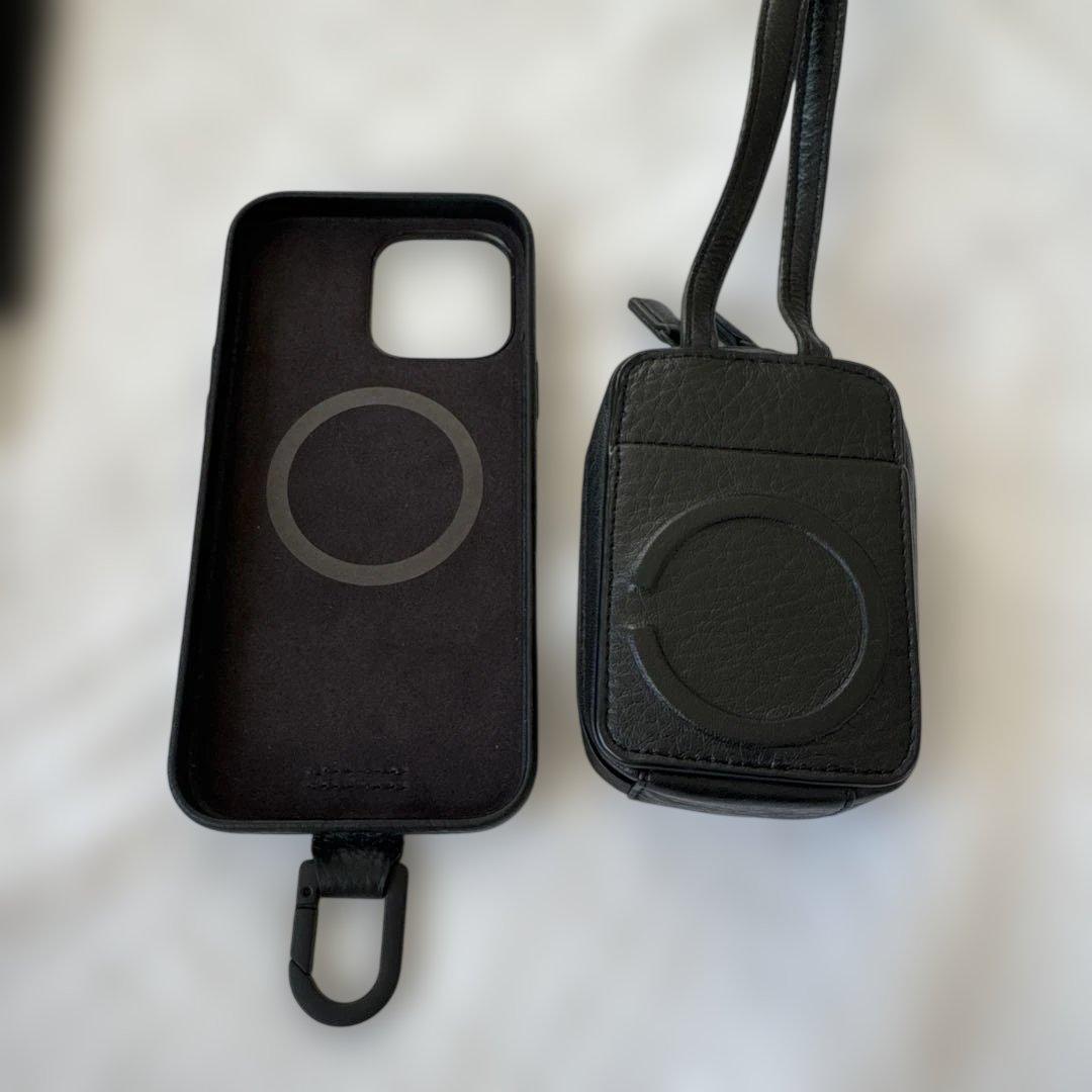 ぷ*ー様 【牛革】ブラックレザーiPhoneケースとストラップの通販はau