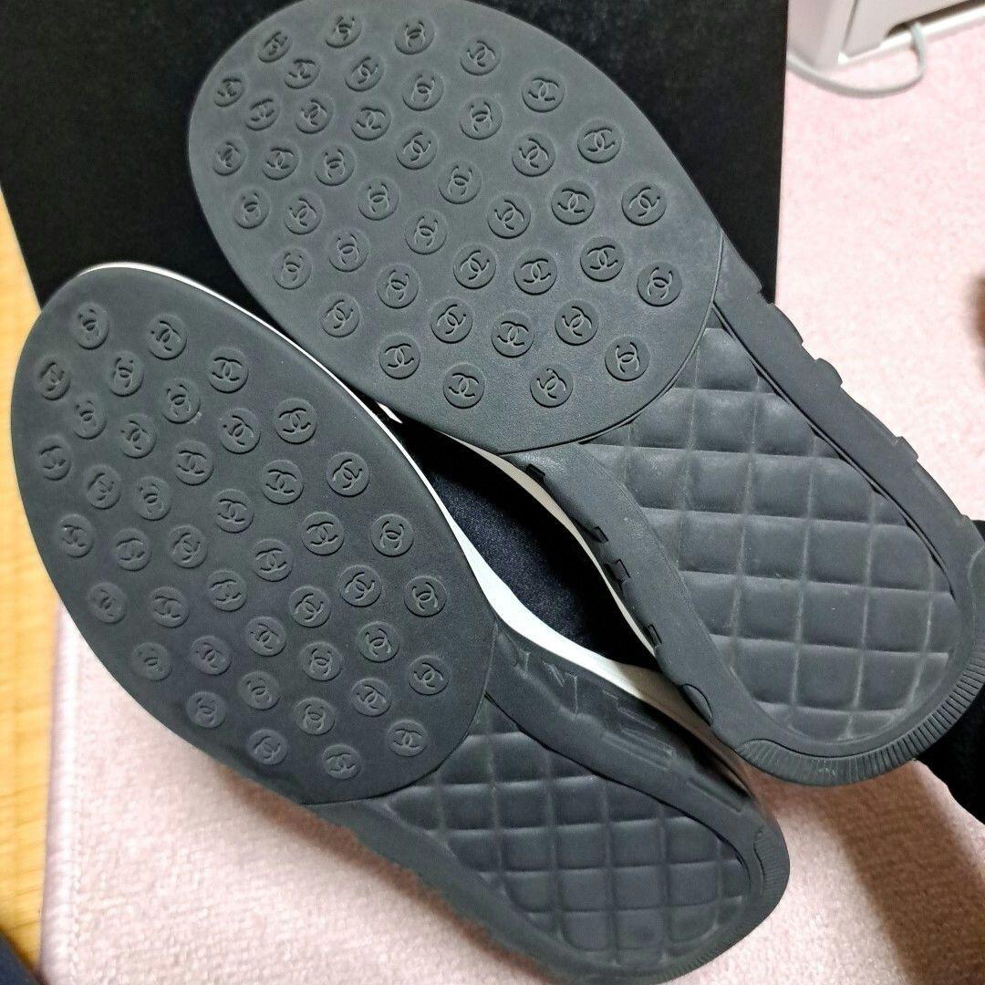 CHANEL ココマーク ファブリックスニーカー 23.5cm G34763