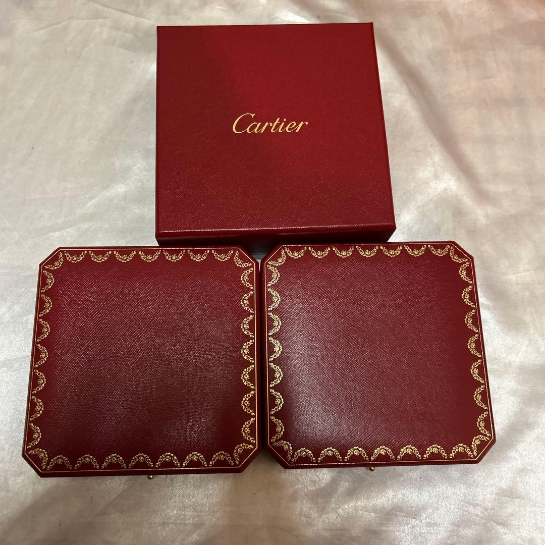 Cartier カルティエネックレスアクセサリー空箱2点セット Cartier（カルティエ） 箱 ケース ネックレス用 ピアス用 アクセサリー