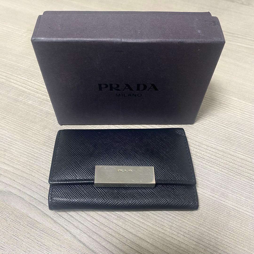 箱•保証書付✨ 【PRADA】 プラダ キーケース 6連 レザー イタリア製