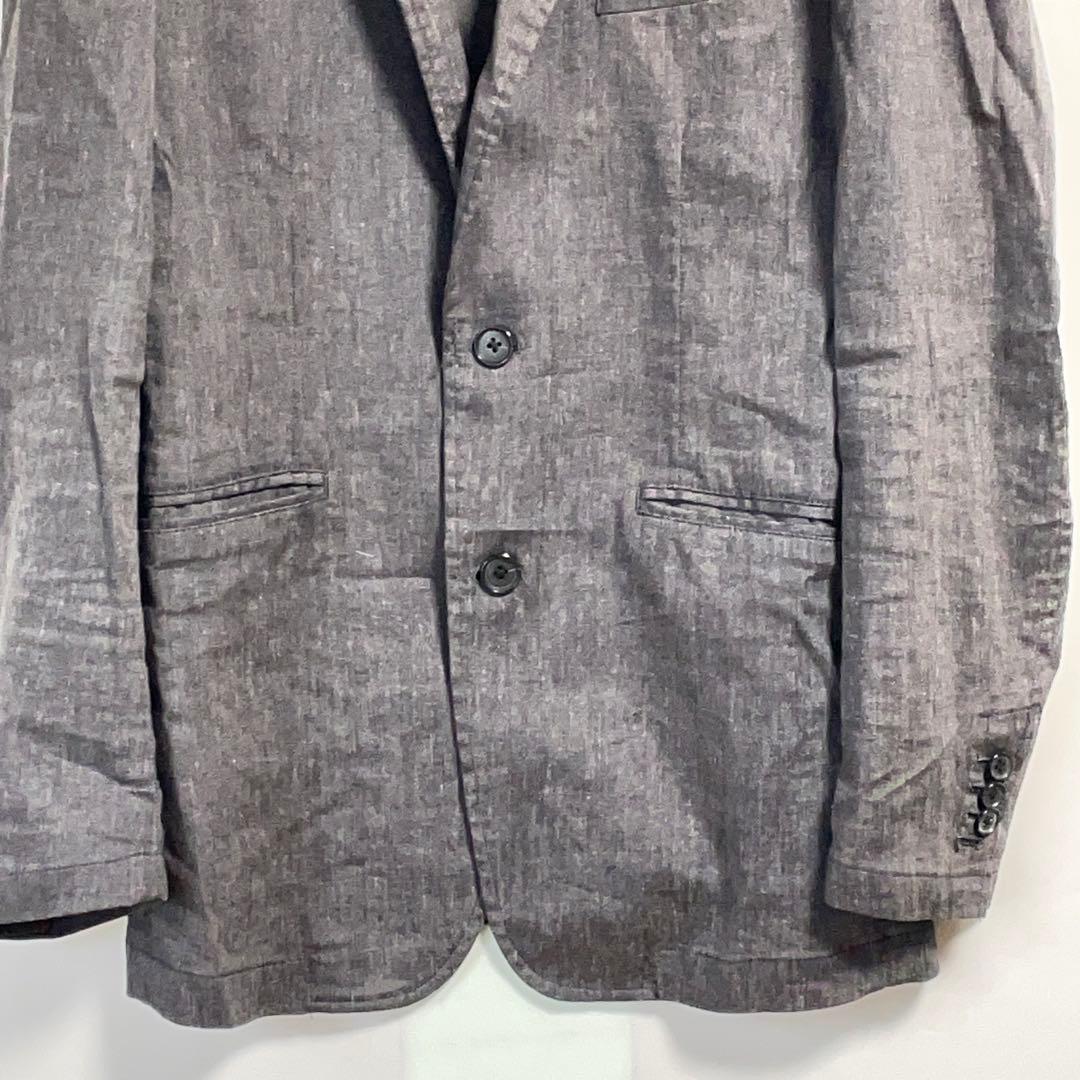 美品 ナノユニバース ダメリーノ セットアップ リネン スーツ グレー