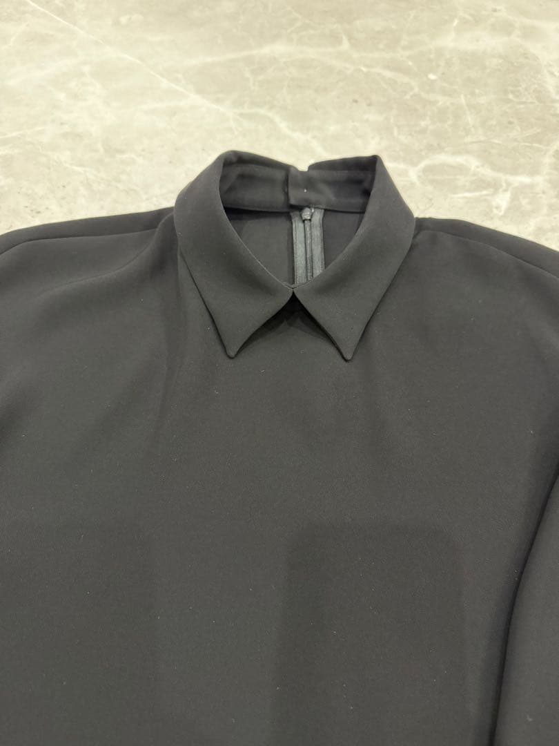 タグ付き未使用 ENFÖLD フリルカラー取り外し可ブラウス 黒 38