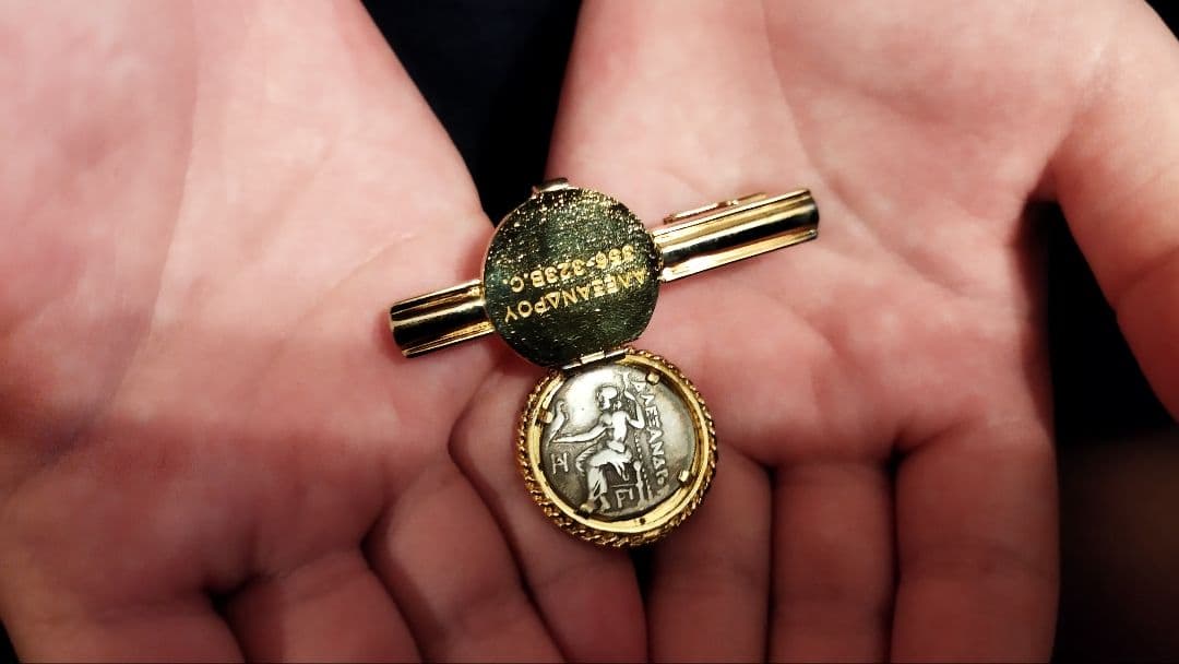 限定1セット】アレキサンダー大王 古代ドラグマ銀貨カフリンクス