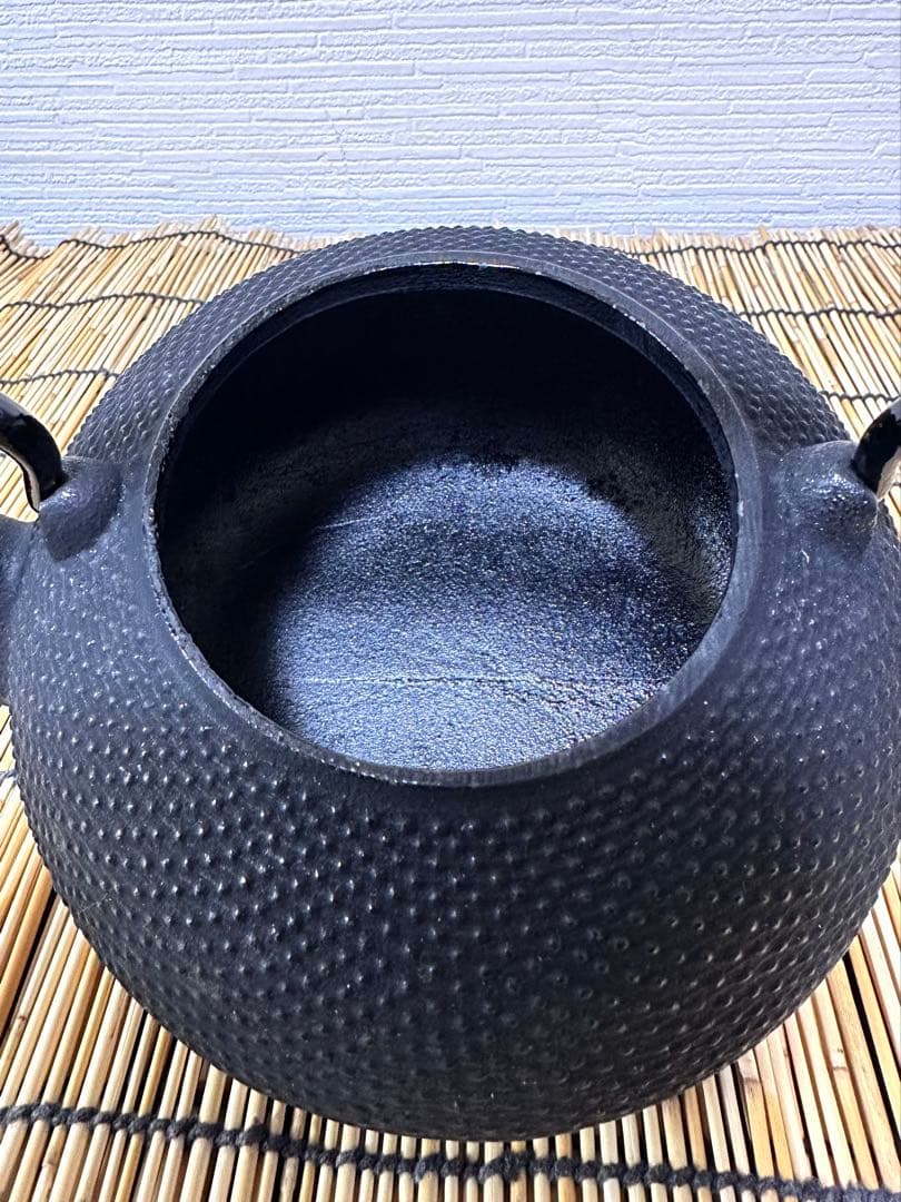 未使用品、供箱、栞2種付 南部運南堂南部鍋元造 12型アラレ 南部