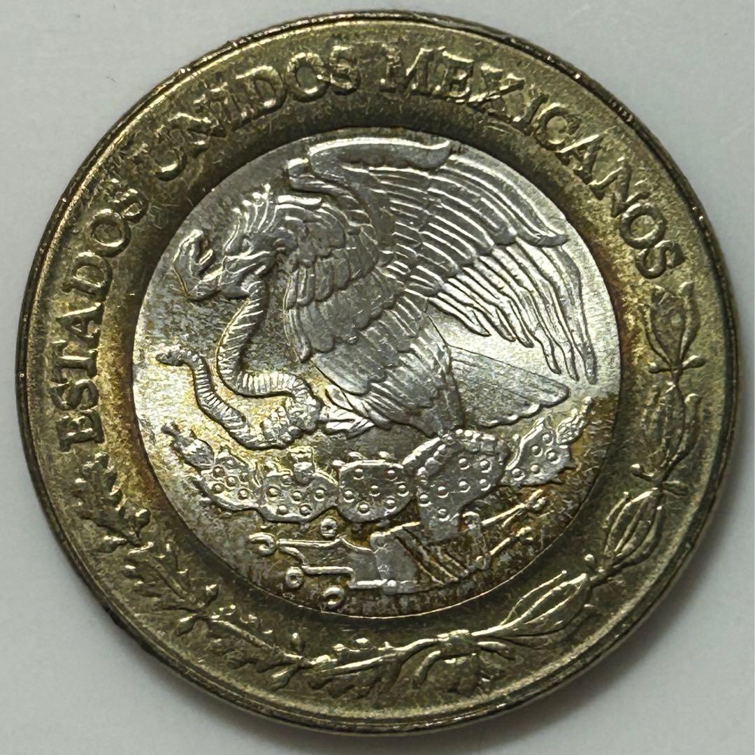 メキシコ 1993年 10ペソ銀貨 バイメタル - メルカリ