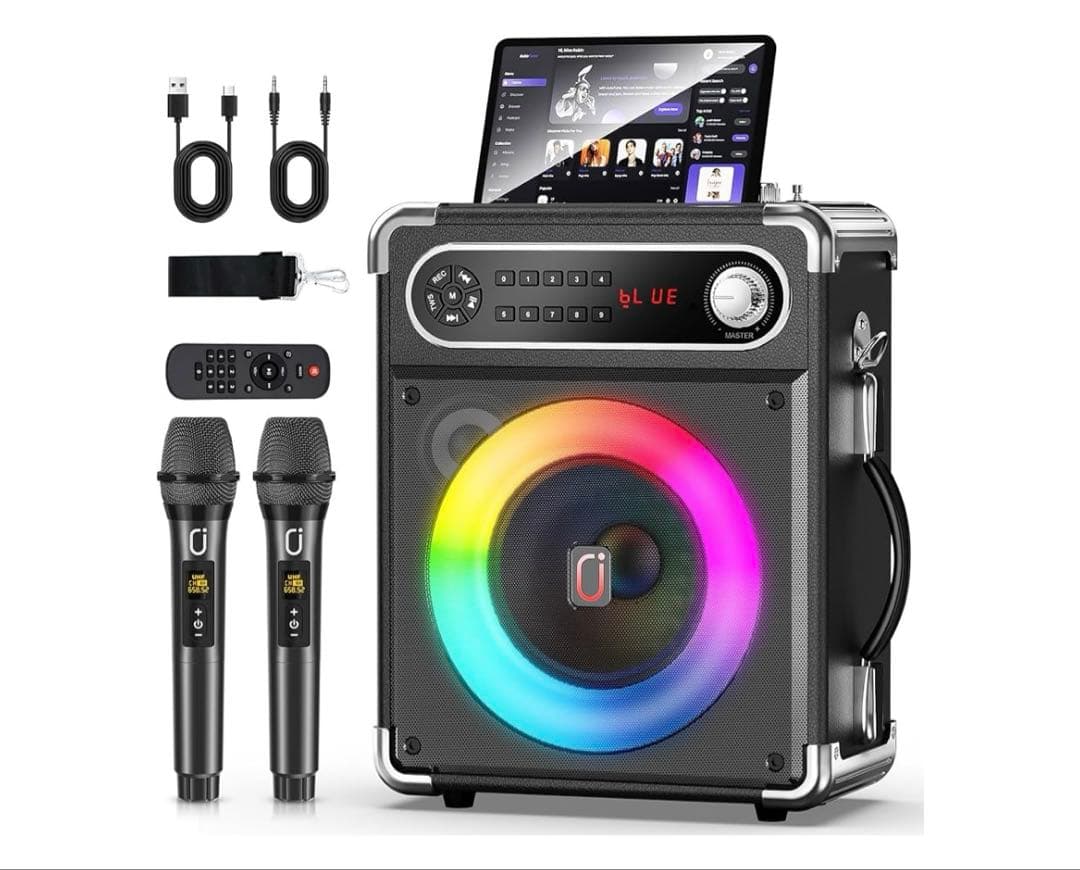 512350 JYX スピーカーセット 拡声器 ワイヤレスマイク２本 Amazon | JYX ワイヤレスマイク スピーカーセット 拡声器 Bluetooth