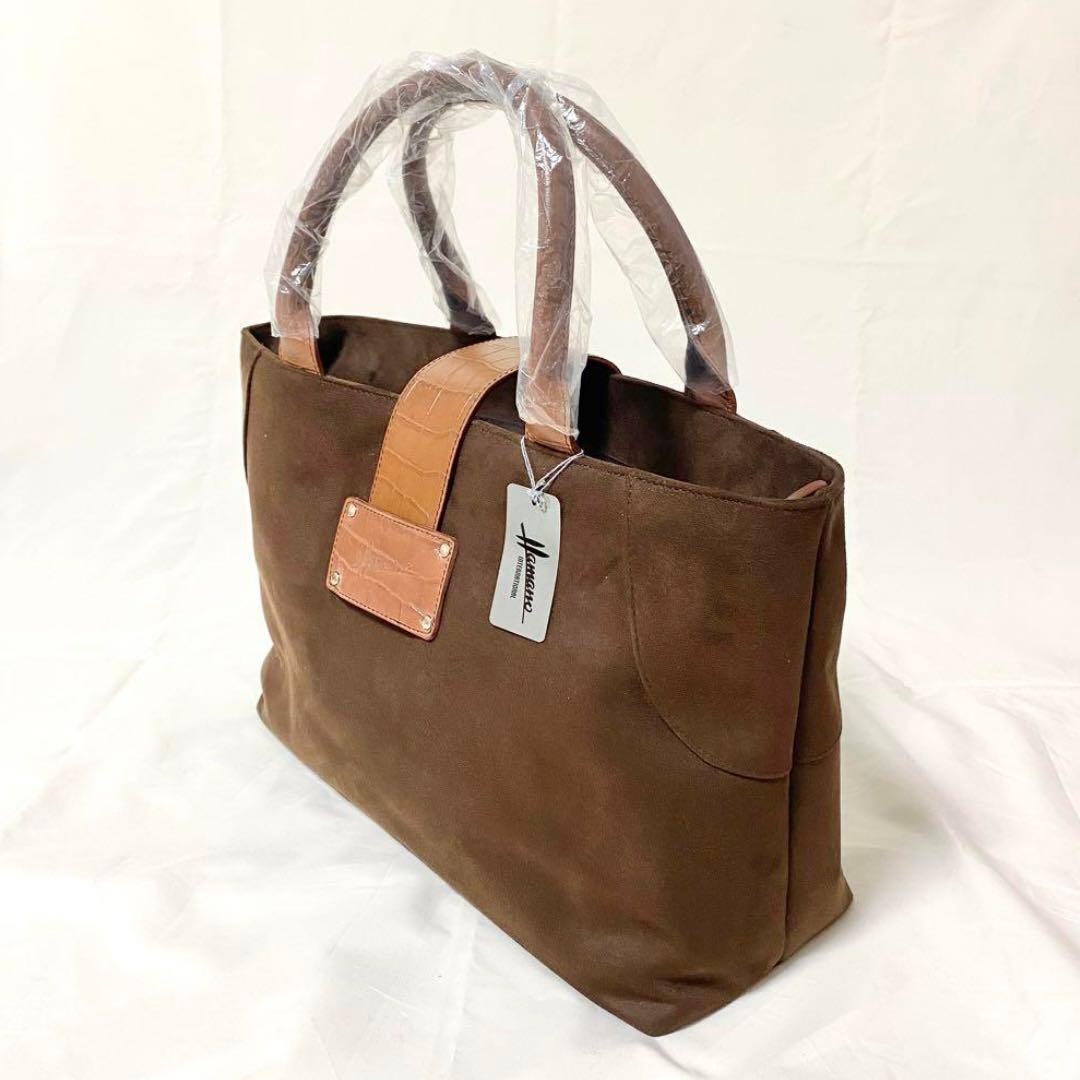 新品✨】HAMANO ブラウン スエードトートバッグ - メルカリ