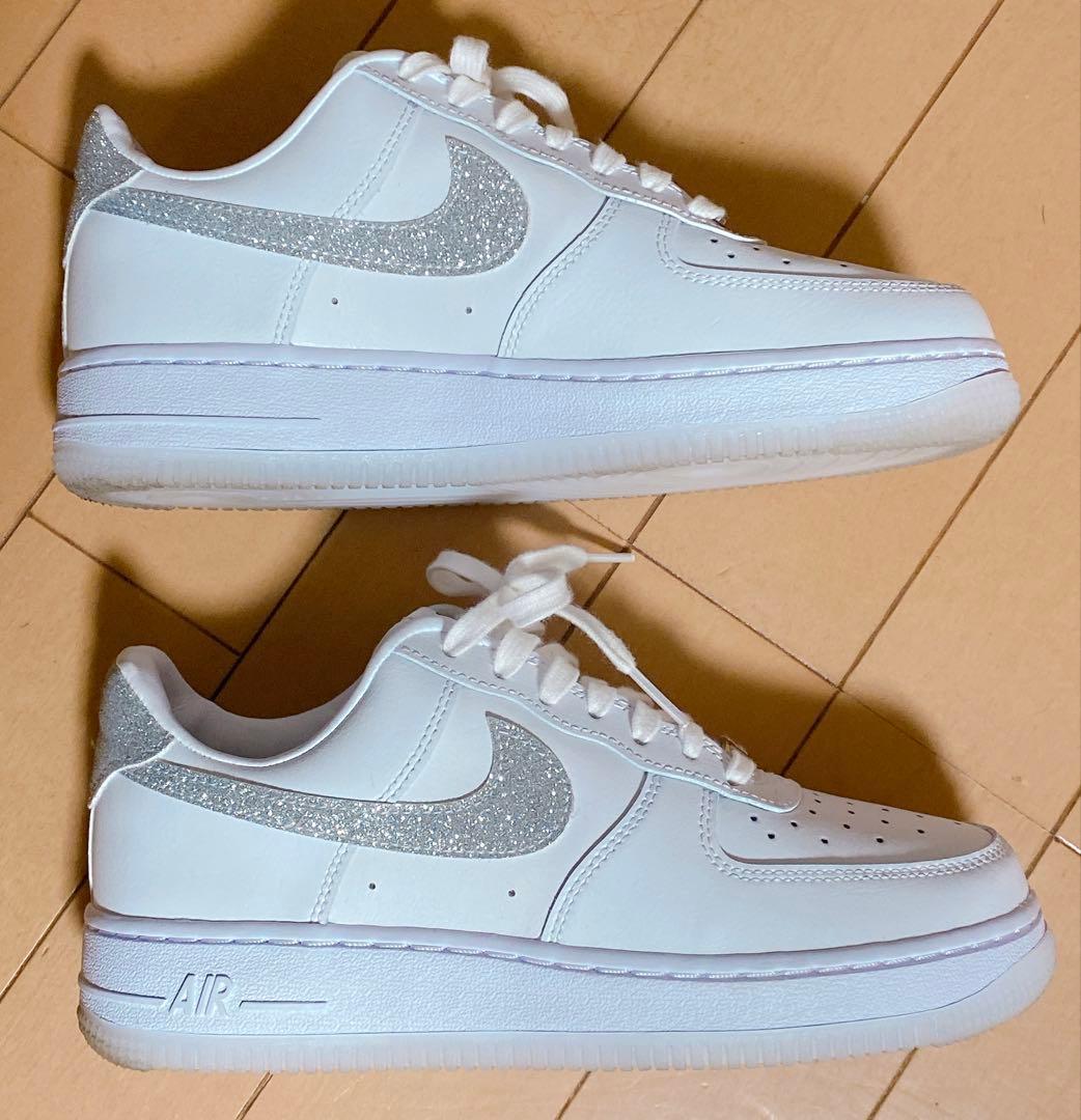 Nike Air Force 1 ホワイト グリッター　23.5cm