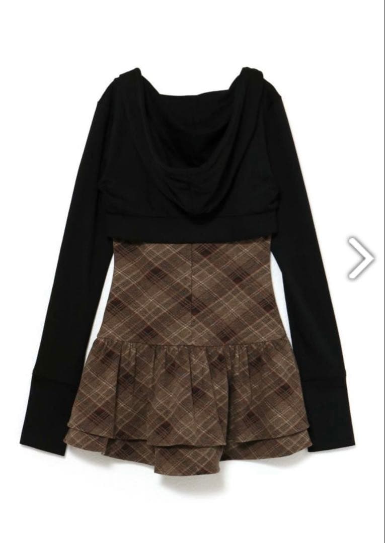 bubbles チェックパーカーワンピース Mサイズ - メルカリ