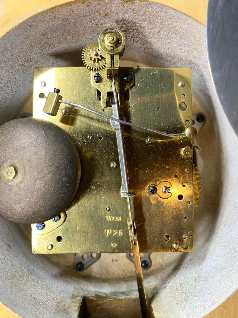 ミニミニ 柱時計 古時計 振り子 アンティーク時計 レトロ ユンハンス