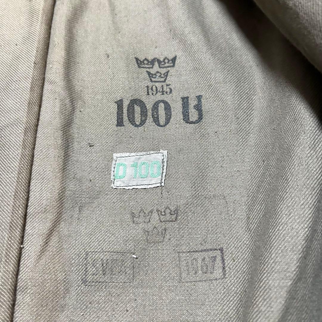 L〜XL相当！40'sスウェーデン軍 古着ウールジャケット スリークラウン