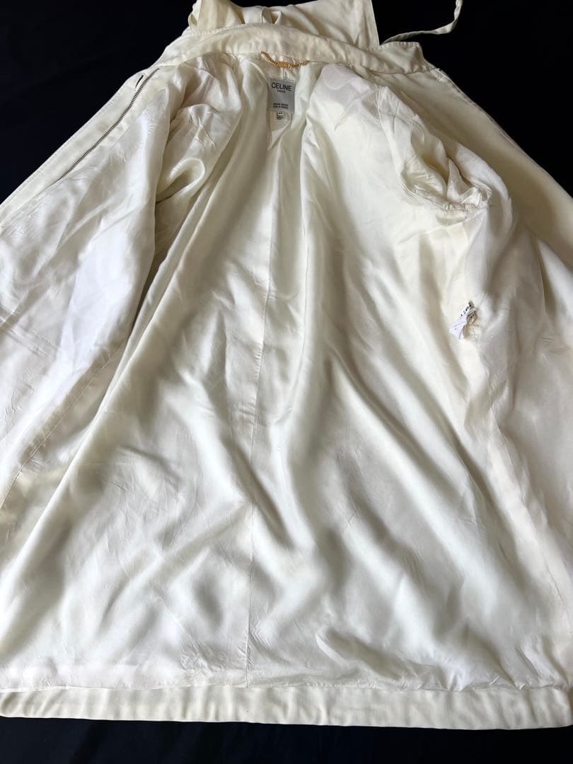 90s CELINE フーデッドコート ホワイト ヴィンテージ - メルカリ