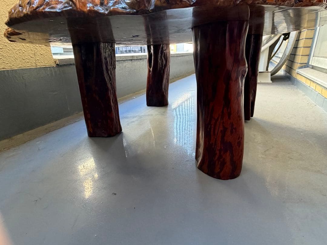 最高級銘木】花梨 瘤材 一枚板 座卓 葡萄杢 唐木家具 (都内引き取り