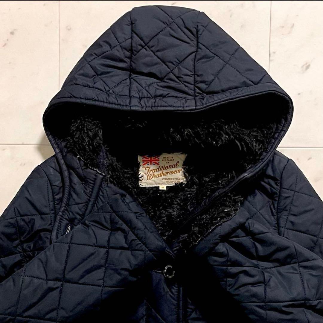 人気♪ トラディショナルウェザーウェア キルティングコート 裏地ボア