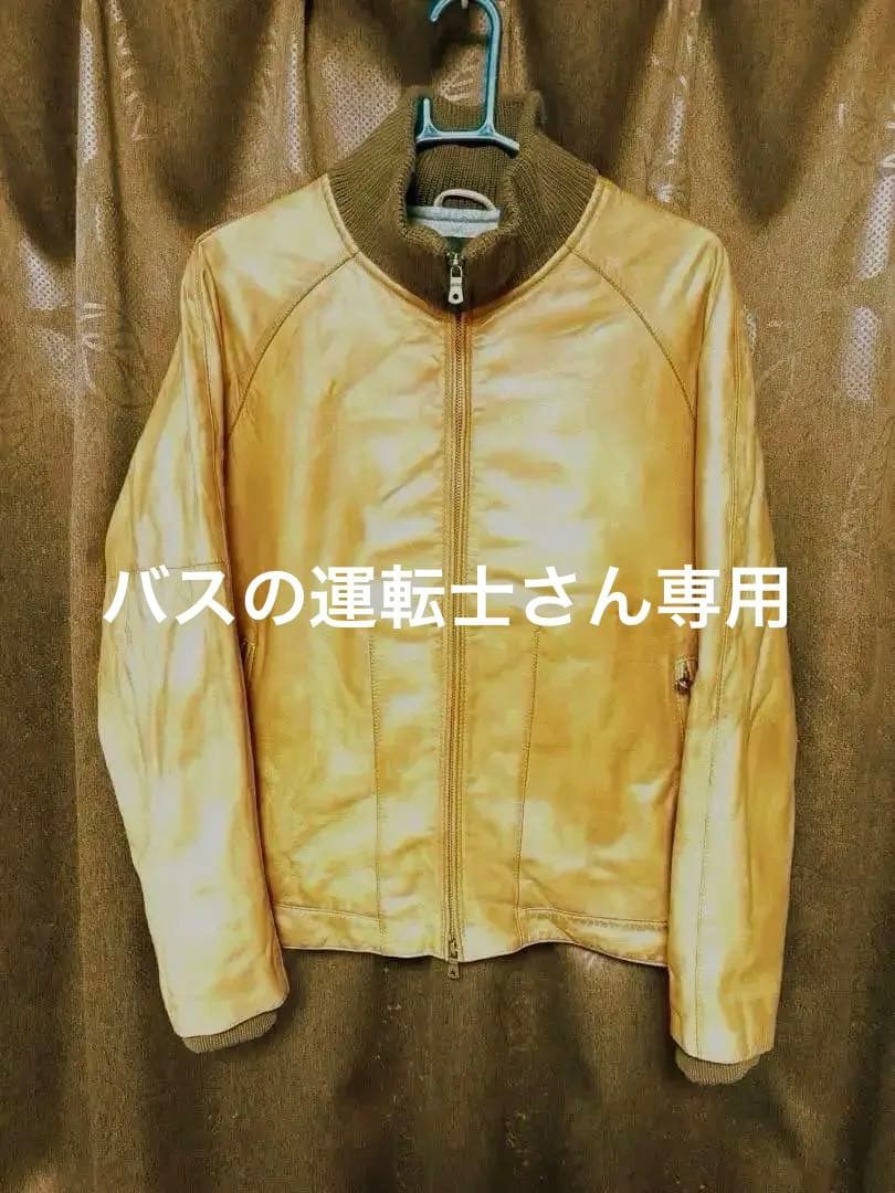 ユナイテッドアローズ・レザーライダース シングル襟もとニット・Ｌサイズ・ラム革 UNITED ARROWS - 【UNITEDARROWS】ラムレザーシングルライダース