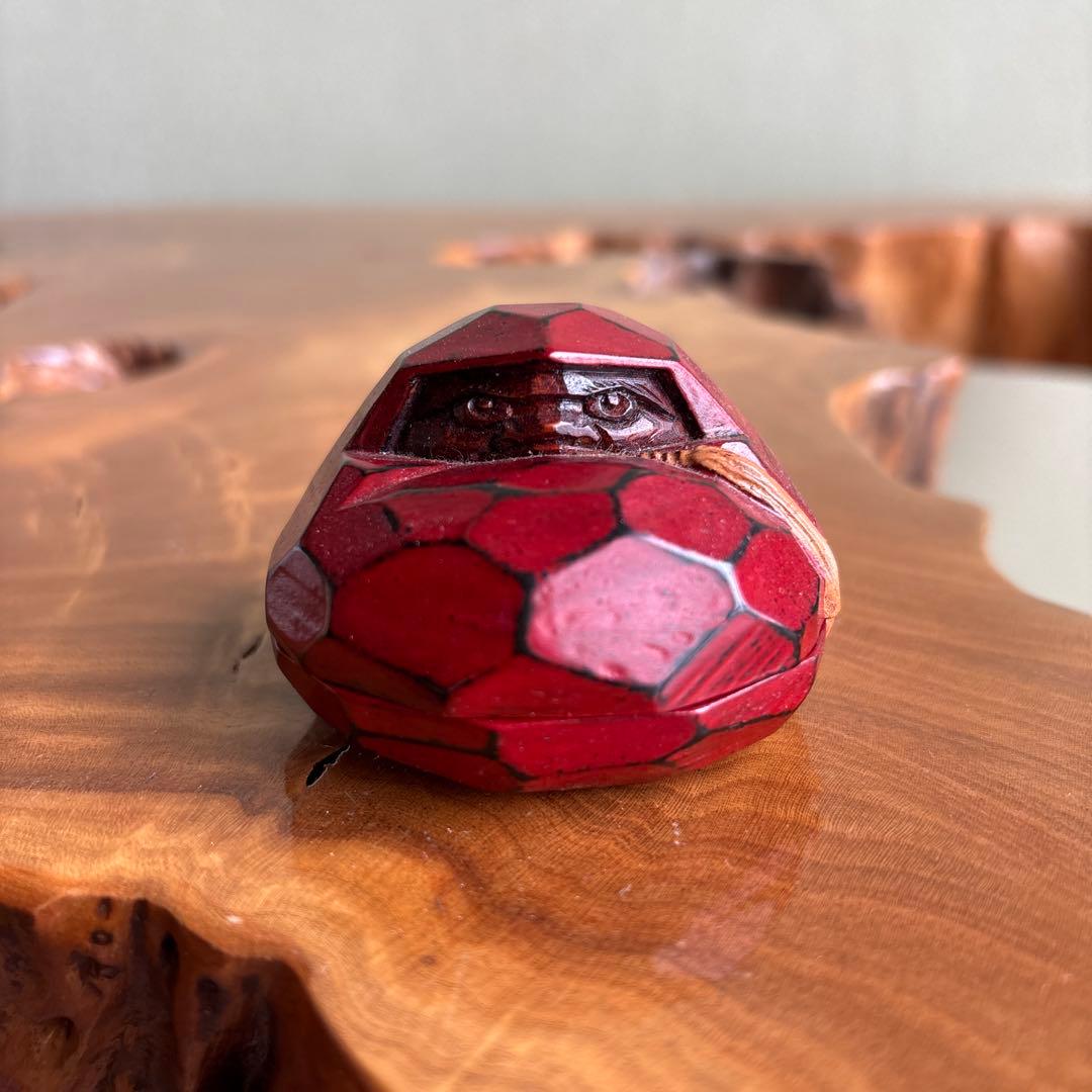 達磨香合 山中象堂作 一刀彫 茶道具 共箱 - メルカリ