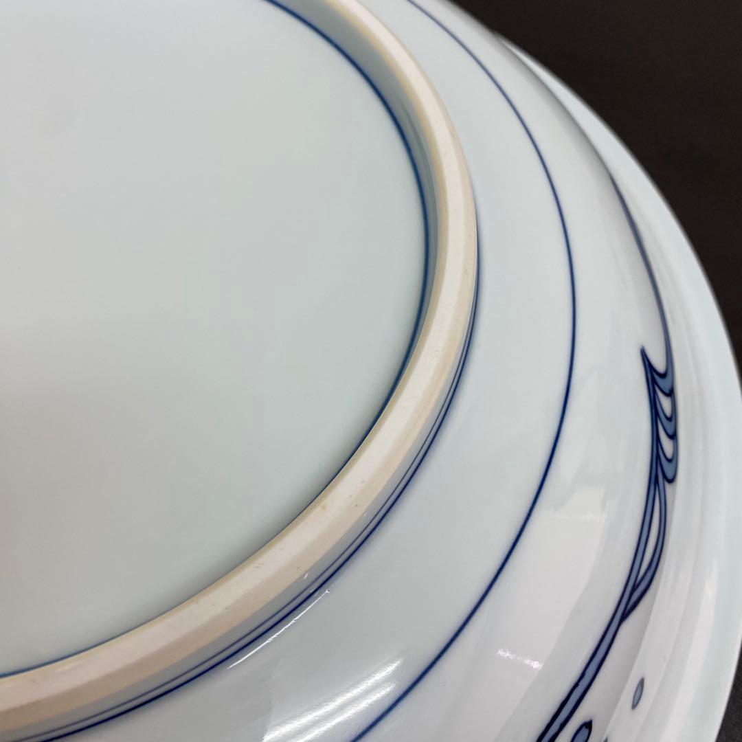 源右衛門　有田焼　染付蟹絵　大皿　飾り皿　36.8cm