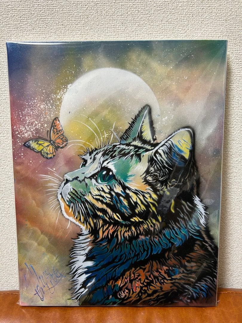 スプレーアートエデン　猫　F6原画　キャンバス　額付き　未開封 スプレーアートエデン 猫｜Yahoo!フリマ（旧PayPayフリマ）